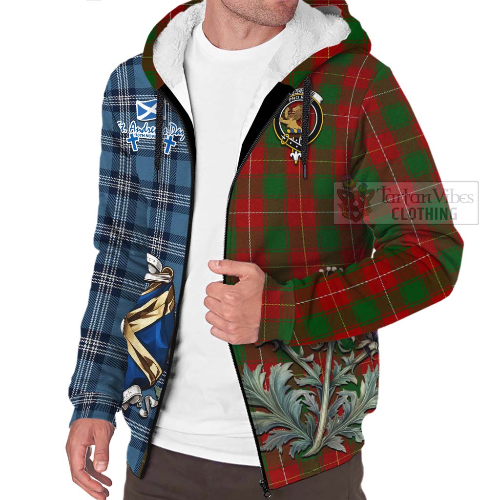 MacPhee (McPhee) Tartan Sherpa Hoodie Happy St. Andrew's Day Half Tartan Style Unisex - Tartan Vibes Clothing