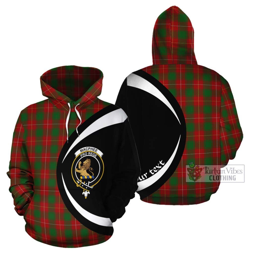 MacPhee (McPhee) Tartan Cotton Hoodie with Family Crest Circle Style Zip Hoodie - Tartan Vibes Clothing