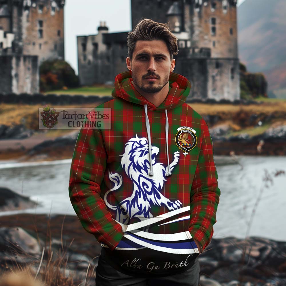 MacPhee (McPhee) Tartan Cotton Hoodie with Alba Gu Brath Regal Lion Emblem - Tartan Vibes Clothing
