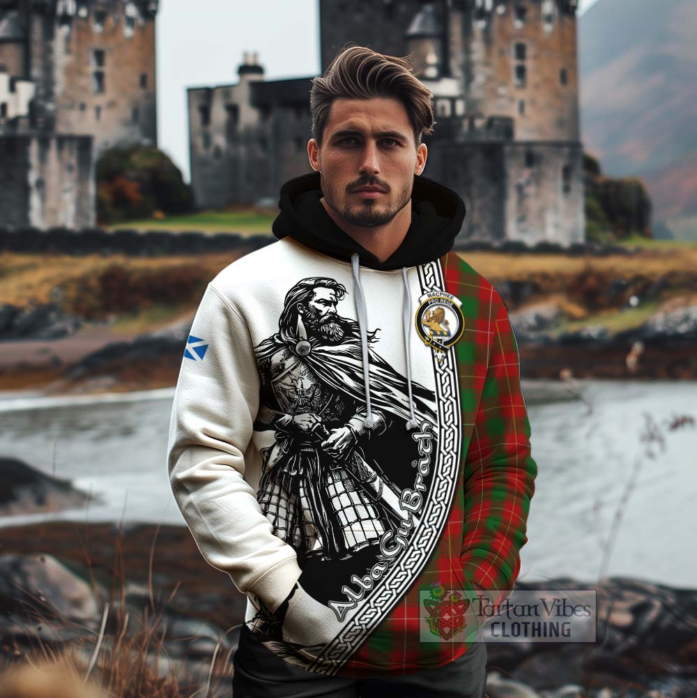 MacPhee (McPhee) Tartan Clan Crest Cotton Hoodie with Highlander Warrior Celtic Style - Tartan Vibes Clothing