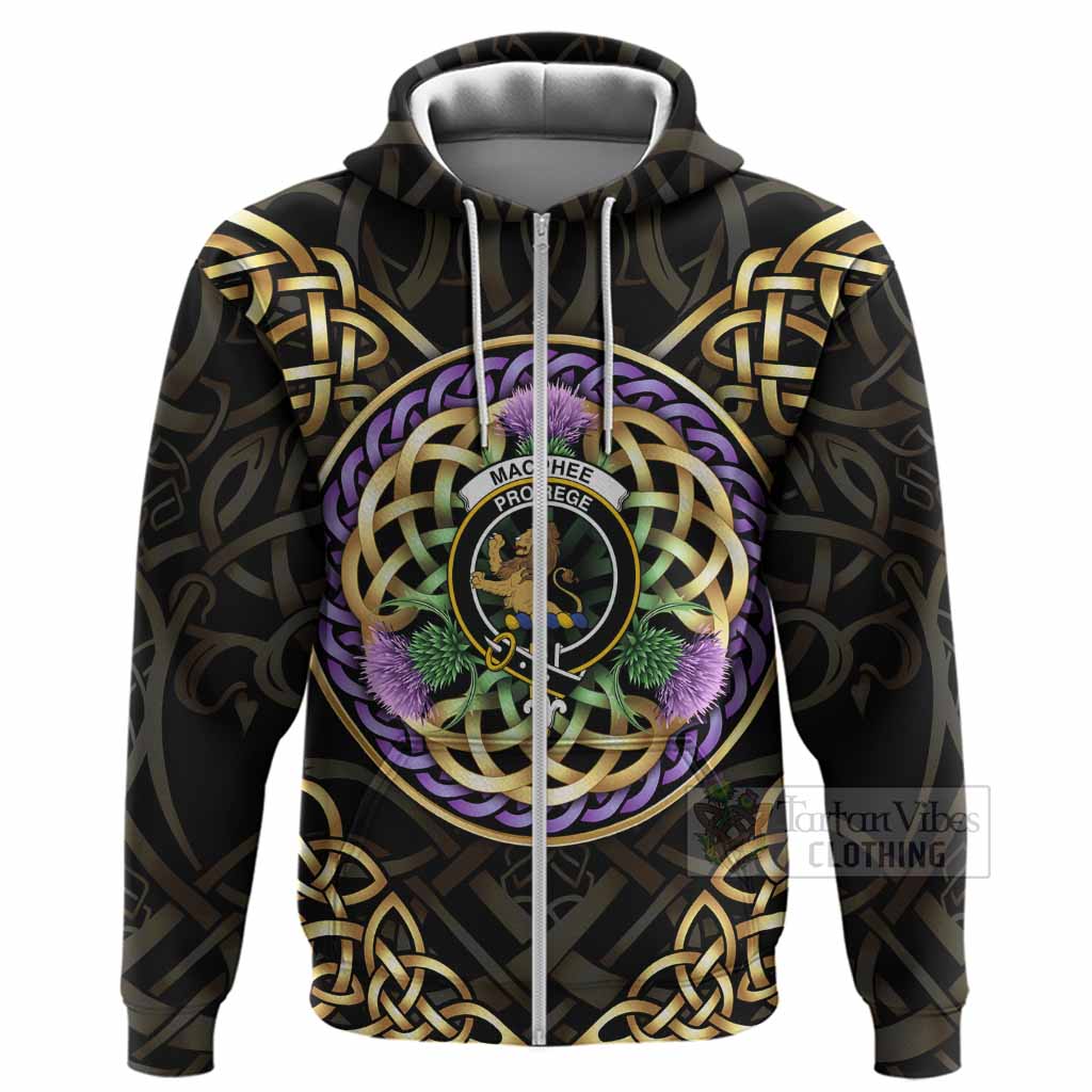 MacPhee (McPhee) Clan Crest Hoodie Celtic Scottish Thistle Zip Hoodie - Tartan Vibes Clothing