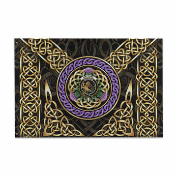 MacPhee (McPhee) Clan Crest House Flag Celtic Scottish Thistle 48*72 inch (120*180 cm) - Tartan Vibes Clothing
