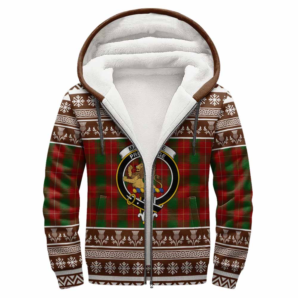 MacPhee (McPhee) Clan Tartan Christmas Fleece Hoodie with Family Crest - Tartan Vibes Clothing
