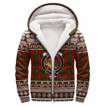 MacPhee (McPhee) Clan Tartan Christmas Fleece Hoodie with Family Crest - Tartan Vibes Clothing