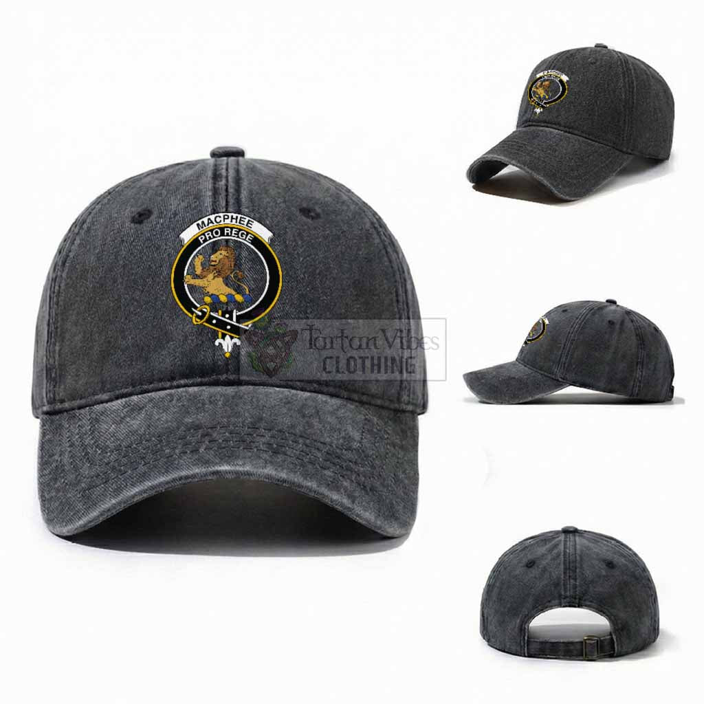 MacPhee (McPhee) Scottish Clan Crest Washed Baseball Cap
