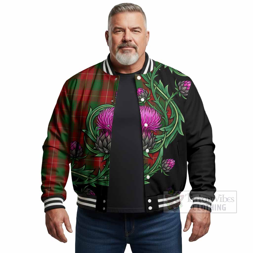 MacPhee (McPhee) Tartan Baseball Jacket Resilient Scottish Thistle - Tartan Vibes Clothing