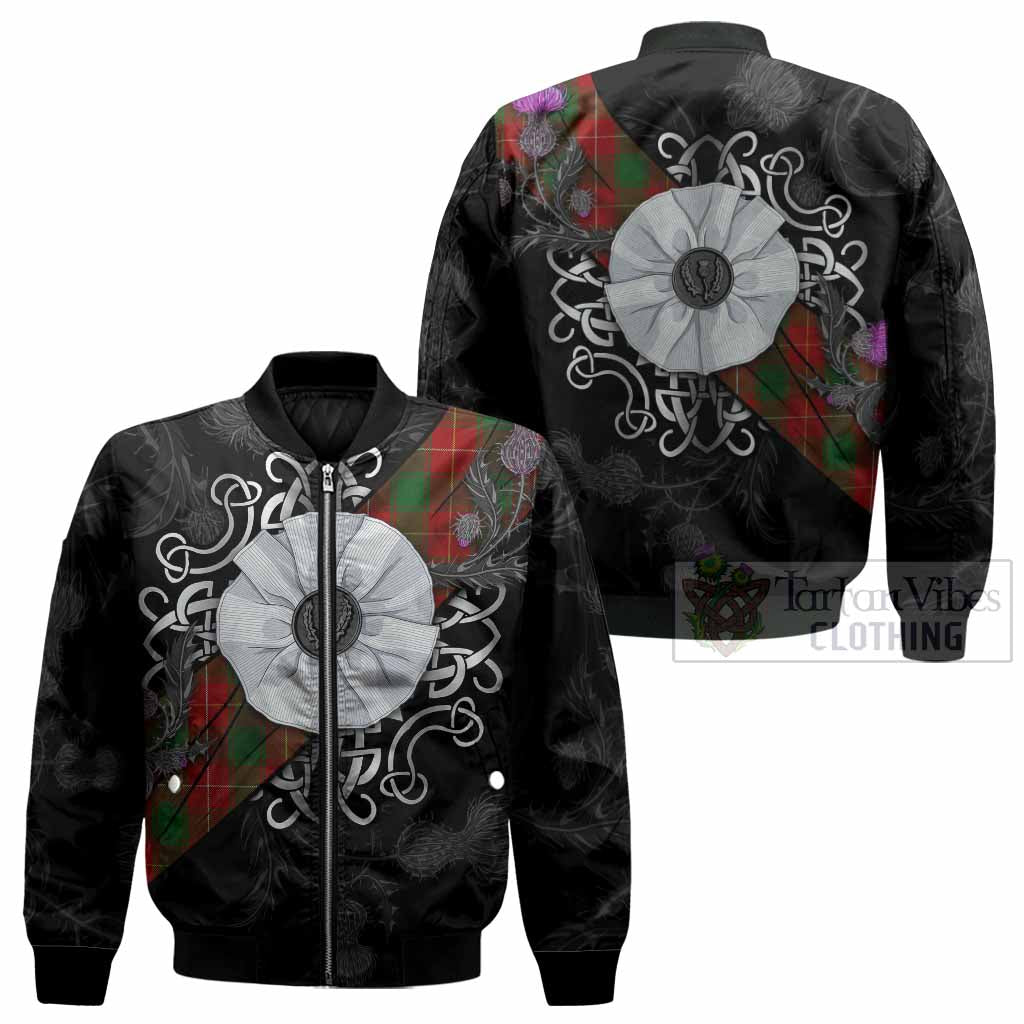 MacPhee (McPhee) Tartan Bomber Jacket Jacobite White Rose - Tartan Vibes Clothing