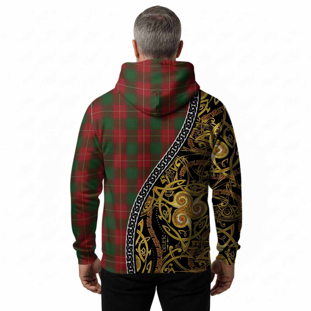 MacPhee (McPhee) Tartan Crest Hoodie Celtic Knot and Triple Trickle Spiral Symbols