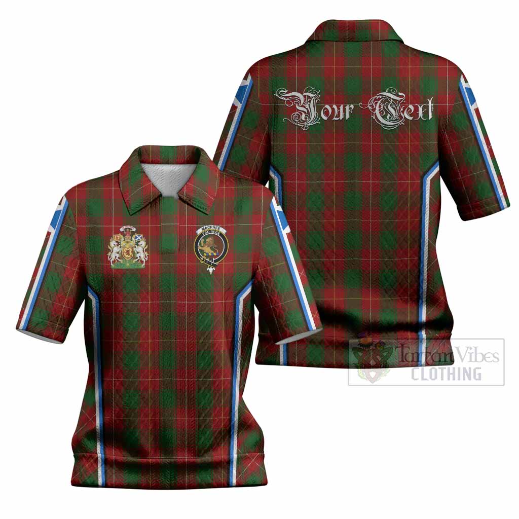 MacPhee (McPhee) Tartan Crest Women’s Polo Sweater Top Scotland Coat of Arm Flag Style