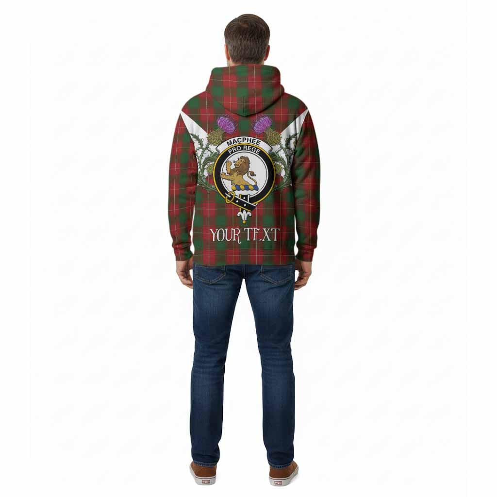 MacPhee (McPhee) Tartan Family Crest Cotton Hoodie Scottish Burns Night Thistle Floral
