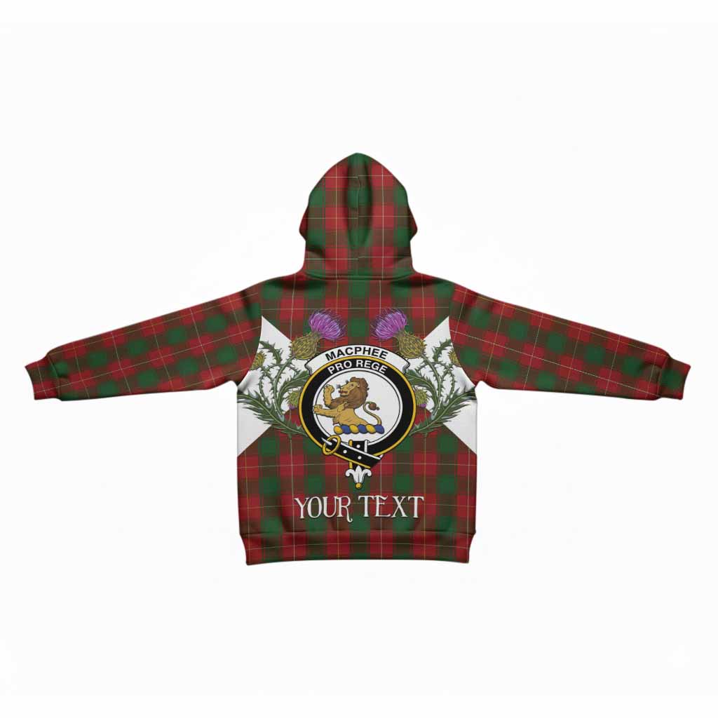 MacPhee (McPhee) Tartan Family Crest Kid Hoodie Scottish Burns Night Thistle Floral