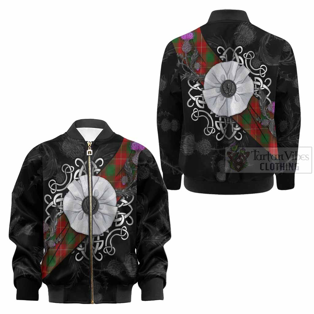 MacPhee (McPhee) Tartan Kid Bomber Jacket Jacobite White Rose - Tartan Vibes Clothing