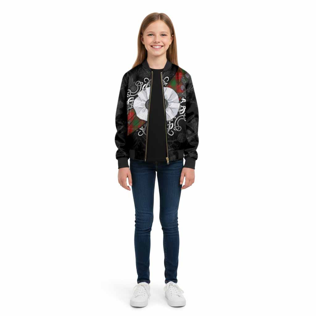 MacPhee (McPhee) Tartan Kid Bomber Jacket Jacobite White Rose - Tartan Vibes Clothing