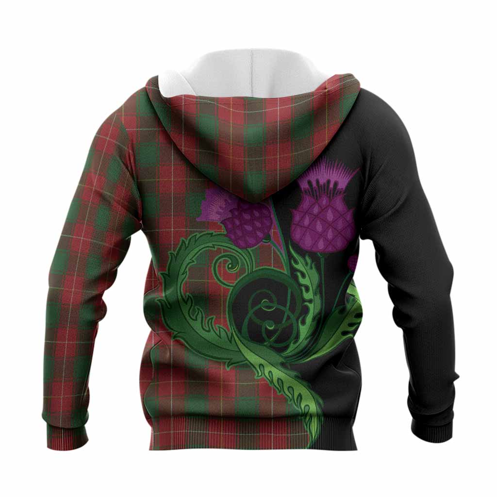 MacPhee (McPhee) Tartan Knitted Hoodie Traditional Scottish Thistle