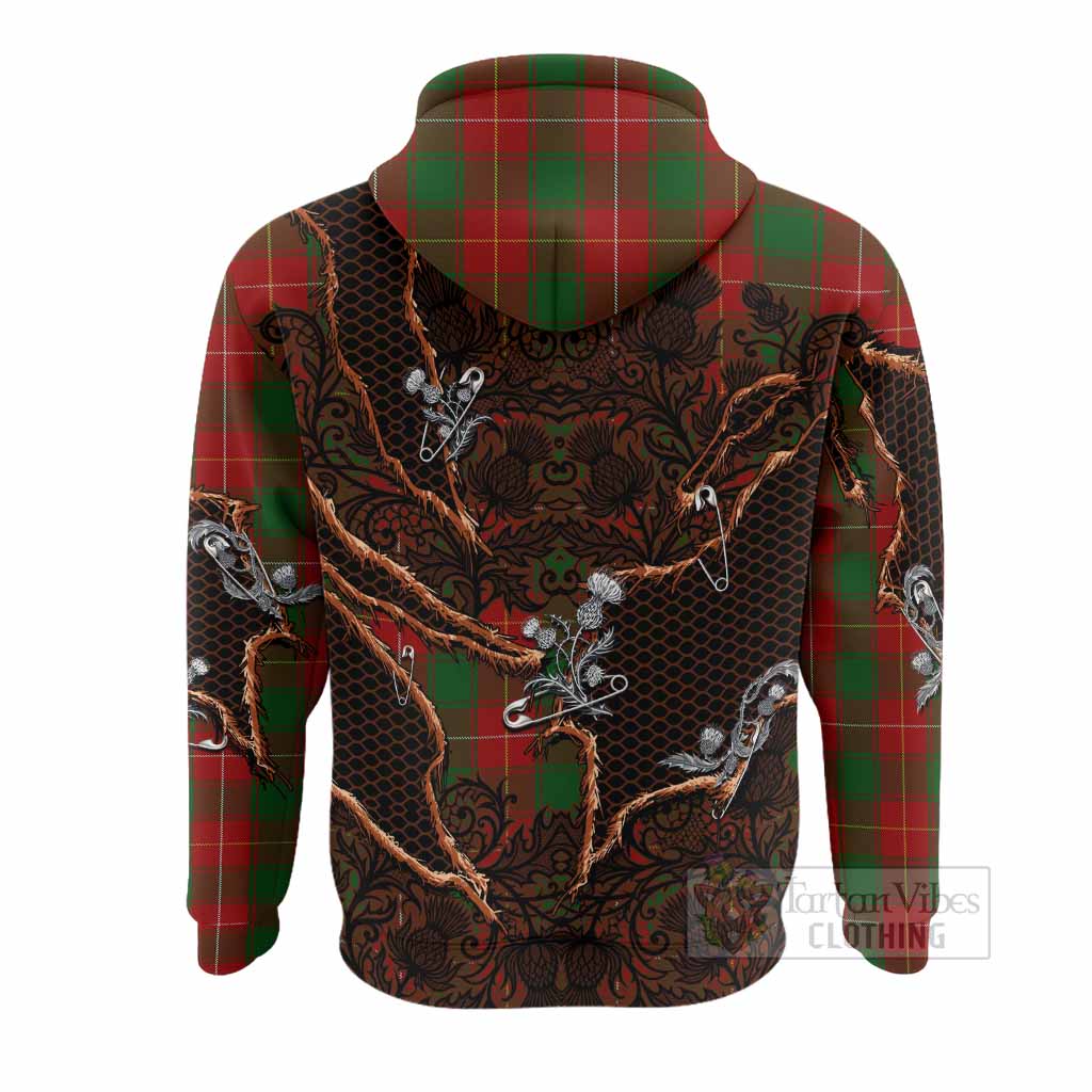 MacPhee (McPhee) Tartan Thistle Dark Gothic Hoodie - Tartan Vibes Clothing