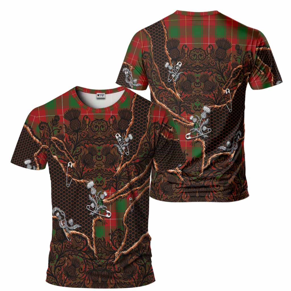 MacPhee (McPhee) Tartan Thistle Dark Gothic T-Shirt - Tartan Vibes Clothing
