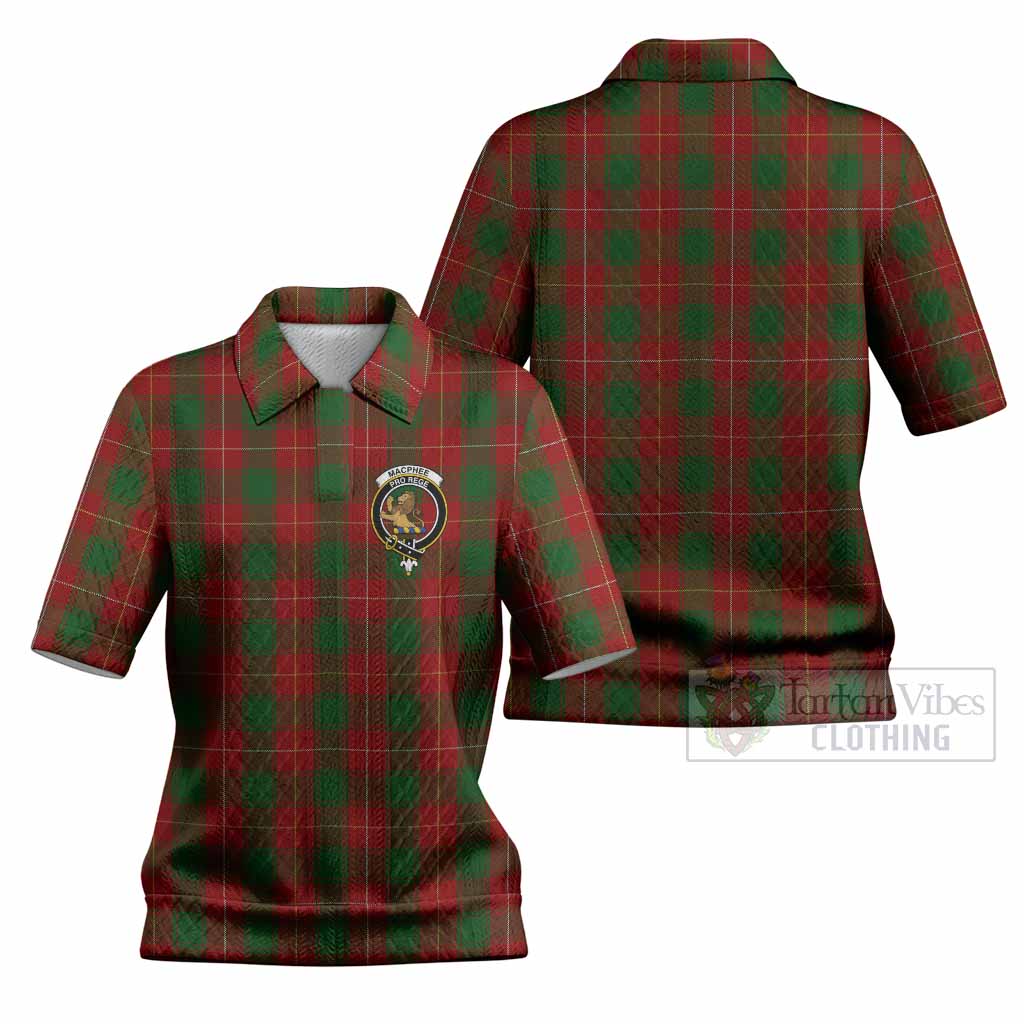 MacPhee (McPhee) Tartan Women’s Polo Sweater Top with Family Crest