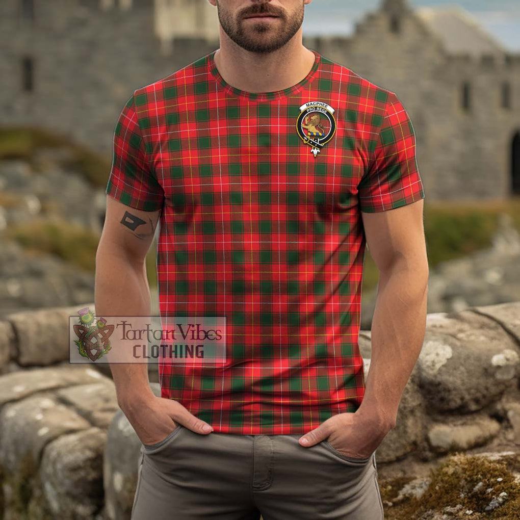 MacPhee Modern Tartan Cotton T-Shirt with Family Crest Men's Shirt - Tartanvibesclothing Shop