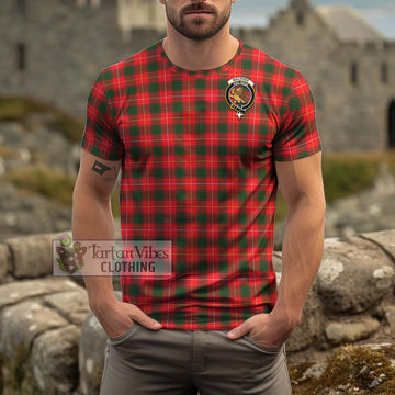 MacPhee Modern Tartan Cotton T-Shirt with Family Crest Men's Shirt - Tartanvibesclothing Shop