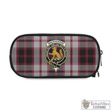 MacPherson Tartan Pen and Pencil Case with Family Crest