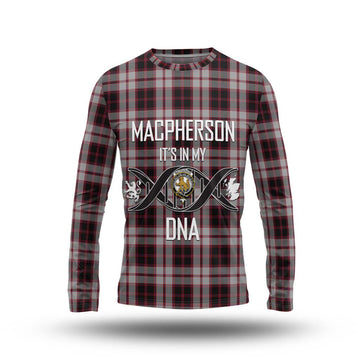 MacPherson (McPherson) Tartan Long Sleeve T-Shirt with Family Crest DNA In Me Style Unisex - Tartanvibesclothing Shop