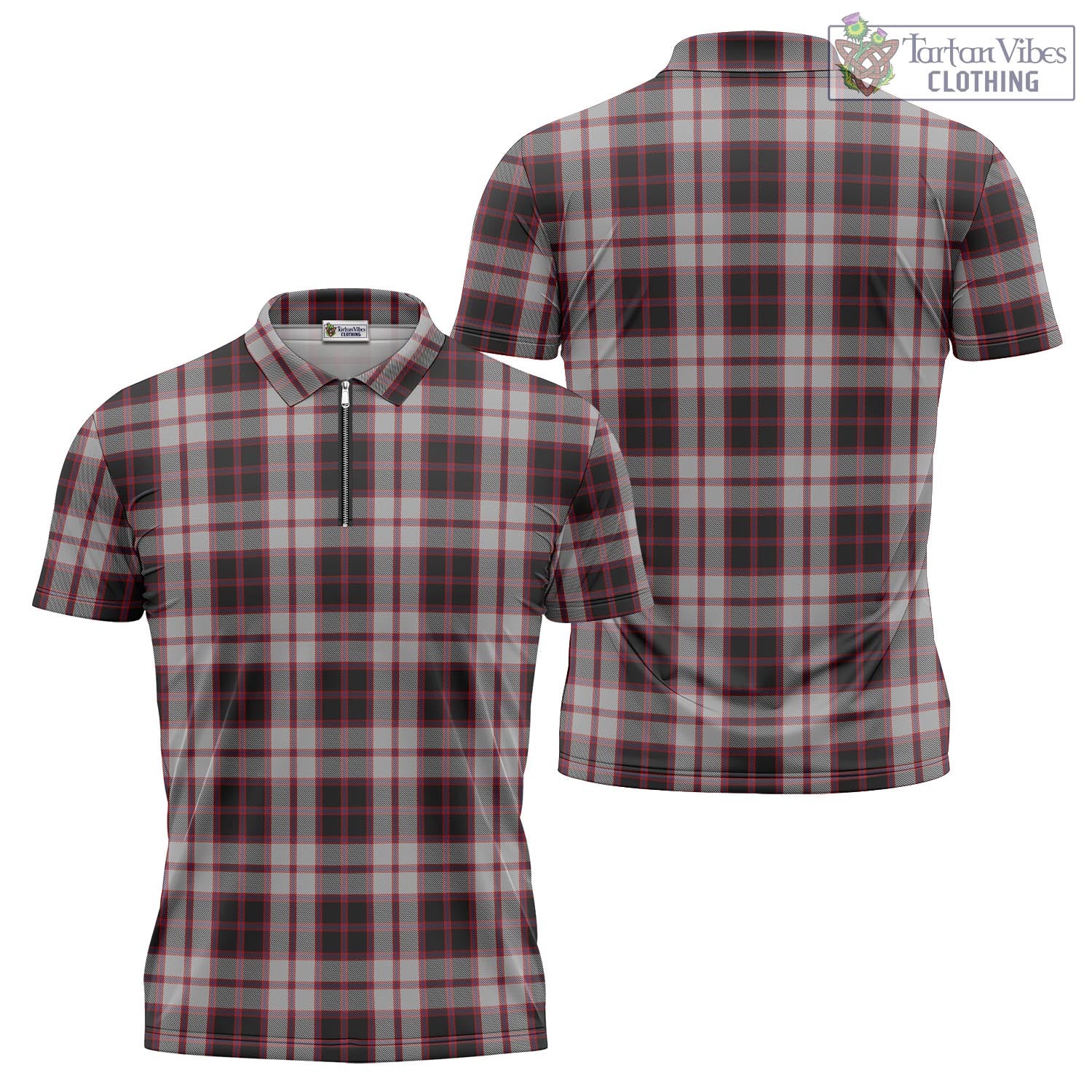 Tartan Vibes Clothing MacPherson Tartan Zipper Polo Shirt