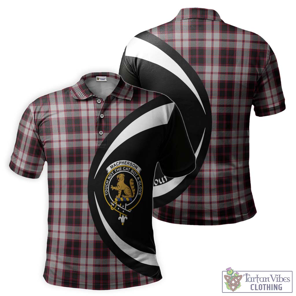MacPherson (McPherson) Tartan Men's Polo Shirt with Family Crest Circle Style Kid - Tartan Vibes Clothing