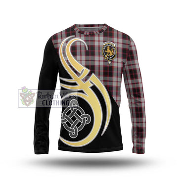 MacPherson (McPherson) Tartan Long Sleeve T-Shirt with Family Crest and Celtic Symbol Style Unisex - Tartan Vibes Clothing