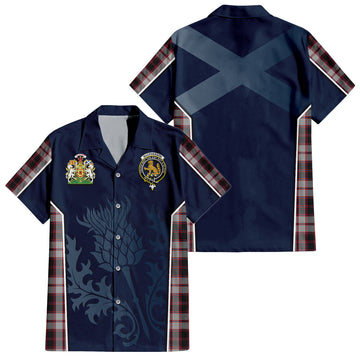MacPherson (McPherson) Tartan Hawaiian Shirt with Family Crest and Scottish Thistle Vibes Sport Style