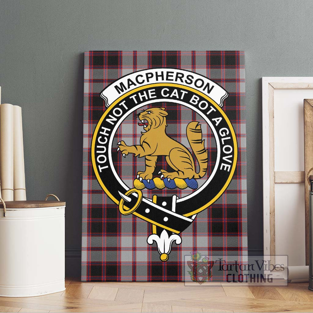 MacPherson (McPherson) Tartan Canvas Print Wall Art with Family Crest Without Frame - Tartan Vibes Clothing