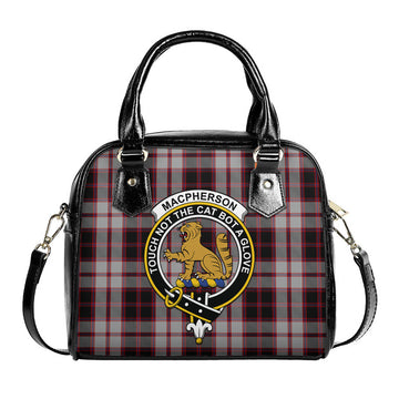 MacPherson Tartan Shoulder Handbags with Family Crest