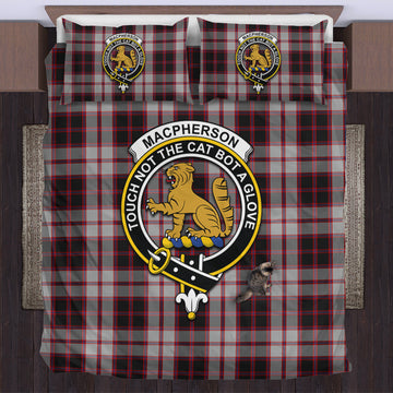 MacPherson Tartan Bedding Set with Family Crest