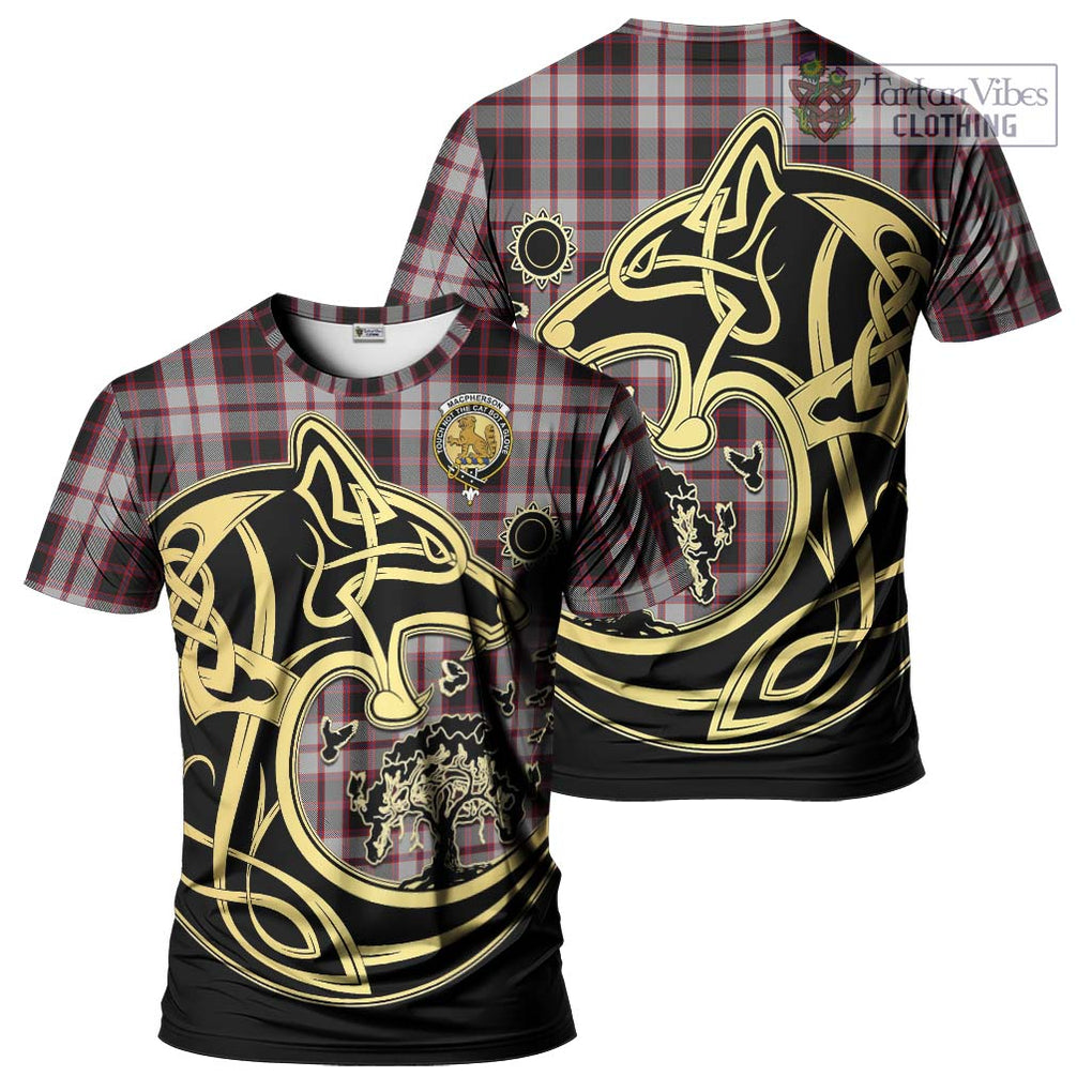 MacPherson (McPherson) Tartan T-Shirt with Family Crest Celtic Wolf Style Kid's Shirt - Tartan Vibes Clothing