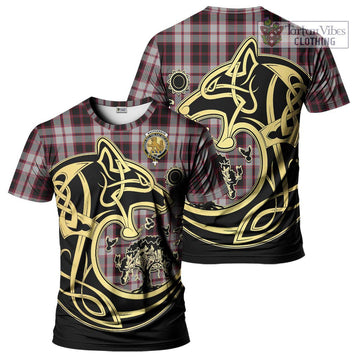 MacPherson (McPherson) Tartan T-Shirt with Family Crest Celtic Wolf Style Kid's Shirt - Tartan Vibes Clothing