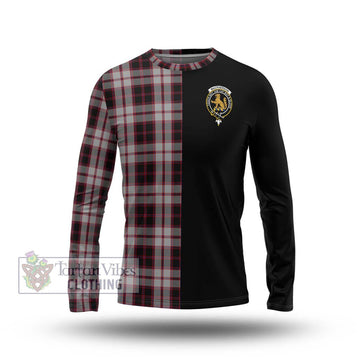MacPherson (McPherson) Tartan Long Sleeve T-Shirt with Family Crest and Half Of Me Style Unisex - Tartanvibesclothing Shop