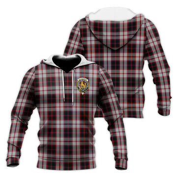 MacPherson Tartan Knitted Hoodie with Family Crest