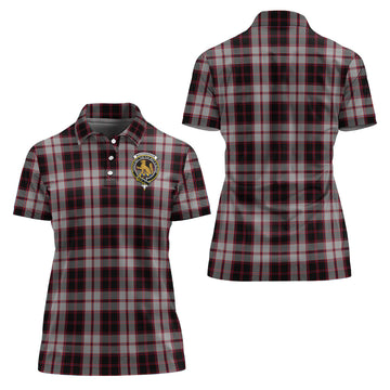MacPherson Tartan Polo Shirt with Family Crest For Women