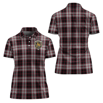 MacPherson (McPherson) Tartan Polo Shirt with Family Crest For Women