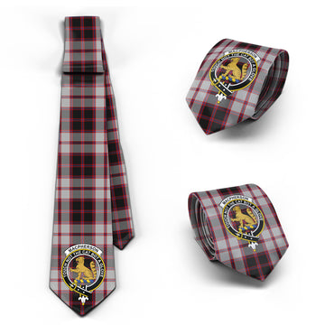 MacPherson Tartan Classic Necktie with Family Crest