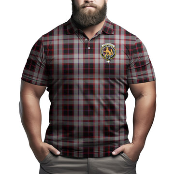 MacPherson Tartan Men's Polo Shirt with Family Crest