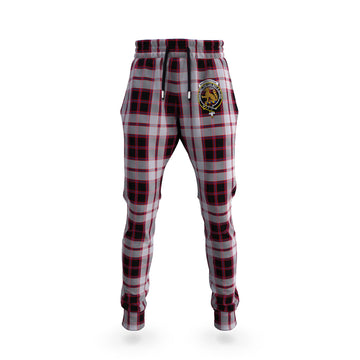 MacPherson Tartan Joggers Pants with Family Crest