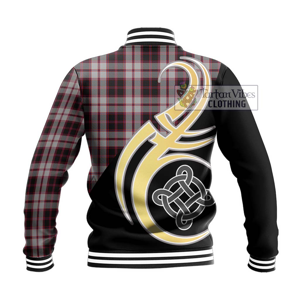 MacPherson (McPherson) Tartan Baseball Jacket with Family Crest and Celtic Symbol Style - Tartan Vibes Clothing