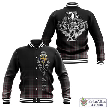 MacPherson (McPherson) Tartan Baseball Jacket Featuring Alba Gu Brath Family Crest Celtic Inspired