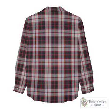 MacPherson Tartan Womens Casual Shirt with Family Crest