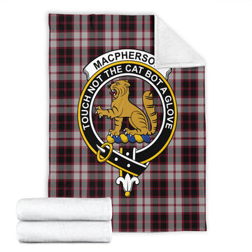 MacPherson Tartan Blanket with Family Crest