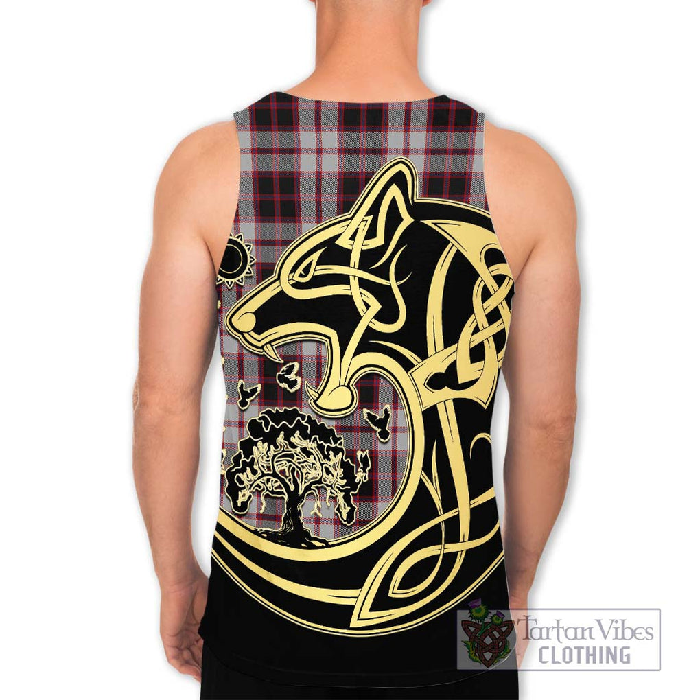MacPherson (McPherson) Tartan Men's Tank Top with Family Crest Celtic Wolf Style - Tartan Vibes Clothing