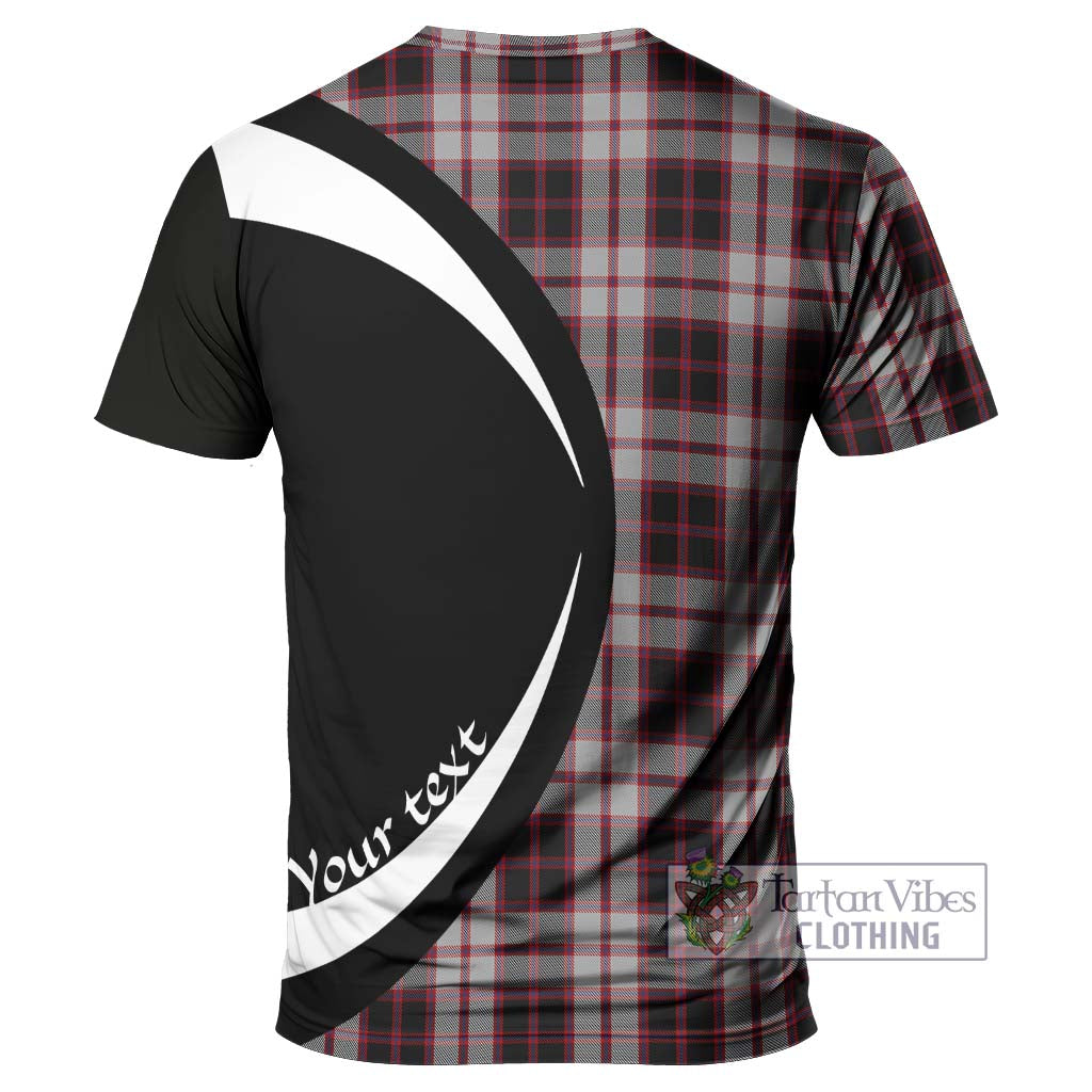Tartan Vibes Clothing MacPherson Tartan T-Shirt with Family Crest Circle Style