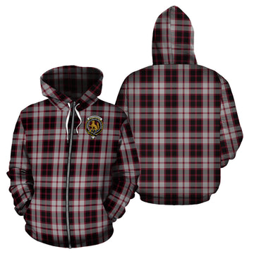 MacPherson Tartan Hoodie with Family Crest