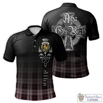 MacPherson Tartan Polo Shirt Featuring Alba Gu Brath Family Crest Celtic Inspired
