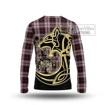 MacPherson (McPherson) Tartan Long Sleeve T-Shirt with Family Crest Celtic Wolf Style - Tartan Vibes Clothing